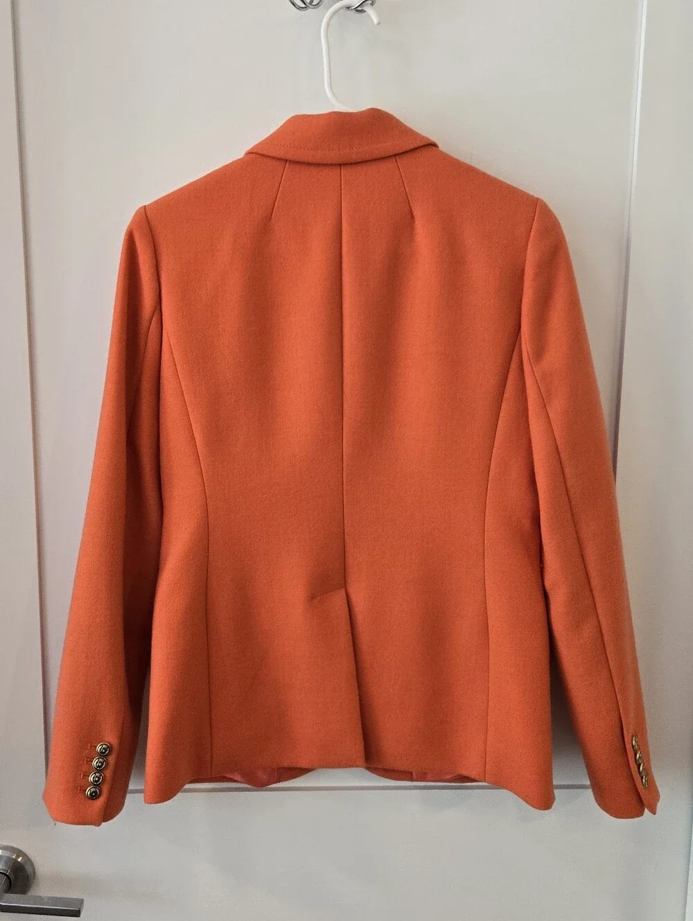 J.Crew Orange 100% Wool Blazer Sz 6